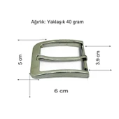 Kemer Tokası 4 cm 1 Adet Nikel - 3