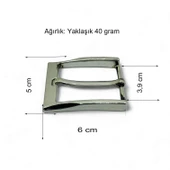 Kemer Tokası 4 cm 1 Adet Nikel - 3