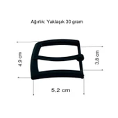 Kemer Tokası 3,8 cm Siyah Boyalı 1 Adet - 3