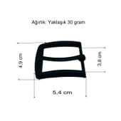 Kemer Tokası 3,8 cm Siyah Boyalı 1 Adet - 4