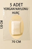 5 Adet 120cm×70cm Şeffaf Naylon Taşınma Saklama Yorgan Naylonu Torbası Hurç thumbnail 1