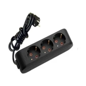 Viko Multi-Let 3 Lü Siyah Çocuk Korumalı Grup Priz 1 mt thumbnail 1