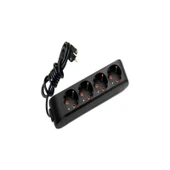 Viko 4lü 2metre Siyah Grup Priz 90133402 - 1