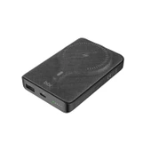 Bix PB105 10000mAh PD20W Type-C USB-A SCP 22.5W ve 15W Kablosuz Hızlı Şarj Destekli Powerbank Siyah - 1