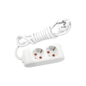 Viko Multi-Let İkili Priz Topraklı Kablolu Çocuk Korumalı 3 Metre-Beyaz 90113203 - 1