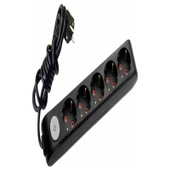 Viko Multi-Let 5 Li Siyah Anahtarlı Çocuk Korumalı Grup Priz 5 mt thumbnail 1