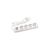 Viko Multi-Let Dörtlü Priz Anahtarlı Topraklı Kablolu Çocuk Korumalı 2 Metre-Beyaz 90117402 - 1