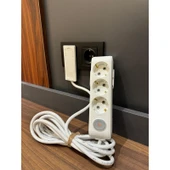 Viko Ultra İnce Fişli Uzatma Kablosu 3,lü 1.5m Dar Alanlarda Yerden Maksimum Tasarruf thumbnail 1