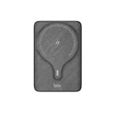 Bix PB105 10000mAh PD20W Type-C USB-A SCP 22.5W ve 15W Kablosuz Hızlı Şarj Destekli Powerbank Siyah - 2
