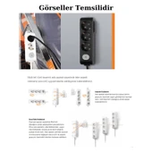 Viko 3'lü Üçlü Priz Topraklı Kablolu Siyah 5 (Beş) Metre thumbnail 2