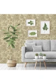 Adawall Çiçek Açan Güller ve Çiçek Desenli Duvar Kağıdı, Gri, Açık - Ephes 5806-1, 10,60 M² - 1