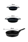 Vento 3 Parça Döküm 26 cm Tava 18-20 cm Sahan Seti thumbnail 5