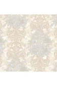 Adawall Çiçek Detaylı Rokoko Damask Deseni Duvar Kağıdı, 16,5 m2, Bej, Açık, Beyaz - Seven 7805-1 thumbnail 2