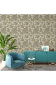 Adawall Çiçek Açan Güller ve Çiçek Desenli Duvar Kağıdı, Bej, Mavi, Açık - Ephes 5806-3, 10,60 M² - 5