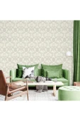 Adawall Dante Seri Damask Desenli Duvar Kağıdı 1411-1 : Beyaz - 1