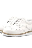 Rakerplus Krem Rugan Bağcıklı Erkek Bebek Klasik Ayakkabı - 5