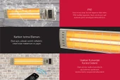 Art Plus Karbon Serisi IP65 Suya-Toza Dayanıklı 2300 W Bej Uzaktan Kumandalı Dış Mekan Isıtıcı - 3