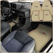 Tofaş Şahin Doğan Kartal uyumlu 5 Parça Nakış İşlemeli Bej Renk Araç Oto Halı Paspas thumbnail 1