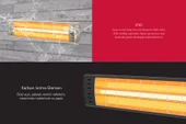 Dysis DH-7486 Art Plus Karbon Serisi IP65 Suya-Toza Dayanıklı 2300 W Bej Dış Mekan Isıtıcı - 3