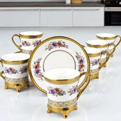 Kosova Ayaklı Kahve Fincan Takımı 6 Kişilik RSY241 90cc Hector - 1