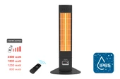 Single X Karbon Serisi IP65 Suya-Toza Dayanıklı 2300 W Siyah Uzaktan Kumandalı Dış Mekan Isıtıcı - 1