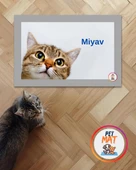 Petmat Kedi Mama Paspası , Kaymaz Taban , Yıkanabilir , Evcil Hayvan Paspası 006-G - 1