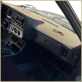 Tofaş Şahin Doğan Kartal Yüksek Ön Göğüs Bej Renk Nakış İşlemeli Torpido Koruma Kaplama Halısı thumbnail 3