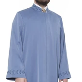 Sabuni İmam Cübbesi Boyu 180 cm den Uzunlar İçin Dar Uzun -İndigo - 1