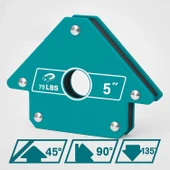 Manyetik Kaynak Köşe Tutucu 5" Mavi Güçlü Mıknatıs Kaynak Aparatı Metal Montaj Aparatı thumbnail 2