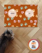 Petmat Kedi Mama Paspası , Kaymaz Taban , Yıkanabilir , Evcil Hayvan Paspası 007-K - 1