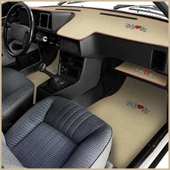 Tofaş Şahin Doğan Kartal Bej Renk Nakışlı Alçak Torpido Halısı & Alt Sehpa Örtüsü - Oto Halı Paspas thumbnail 2