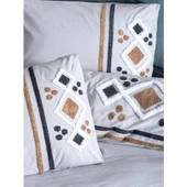 Cotton Box Puff Nakışlı Çift Kişilik Nevresim Takımı Stesso Gri thumbnail 2