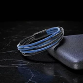 Erkek Bileklik | Mavi Siyah Çoklu Katmanlı Tasarım 31833B13D4 thumbnail 4