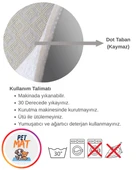 Petmat Kedi Mama Paspası , Kaymaz Taban , Yıkanabilir , Evcil Hayvan Paspası 011-Ç - 2