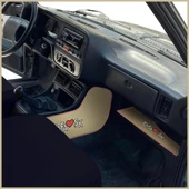 Tofaş Şahin Doğan Kartal Bej Renk Torpido Orta Konsol Yan Koruma Halısı ve Torpido Alt Sehpa Örtüsü thumbnail 3