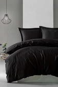 Cotton Box Elegant Saten Çift Kişilik Nevresim Takımı Siyah - 1