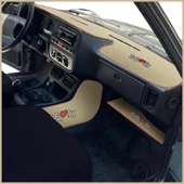 Tofaş Şahin Doğan Kartal Bej Renk Yüksek Torpido Halısı / Vites Konsol Halısı & Torpido Sehpa Örtüsü thumbnail 2