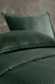 Varol Çift Kişilik Saten Çizgili Nevresim Takımı – Lastikli Çarşaf, Parlak ve Yumuşak Kumaş thumbnail 4