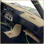 Tofaş Şahin Doğan Kartal Bej Renk Yüksek Torpido Halısı / Vites Konsol Halısı & Torpido Sehpa Örtüsü thumbnail 1