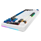 Rampage Quell Pro Ekranlı Beyaz Hot Swap 2.4G + BT Wireless RGB Gasket Oil Switch Türkçe Q PBT Keycaps Mekanik Klavye - 3