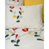 Cotton Box Puff Nakışlı Çift Kişilik Nevresim Takımı Nella Hardal thumbnail 2