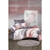 Cotton Box Modeline Çift Kişilik Nevresim Takımı Leron Gri thumbnail 1