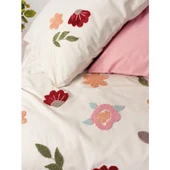 Cotton Box Puff Nakışlı Çift Kişilik Nevresim Takımı Blossom Somon thumbnail 2