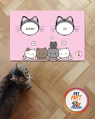 Petmat Kedi Mama Paspası , Kaymaz Taban , Yıkanabilir , Evcil Hayvan Paspası 010-P - 1