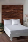 Varol King Size Fitted Saten Çarşaf Takımı - Beyaz thumbnail 1