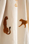 Varol Organik %100 Pamuk Kimono Yaka Sabalık Bornoz - Leopar thumbnail 4