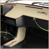 Tofaş Şahin Doğan Kartal Alçak - Düşük Göğüs Bej Torpido Koruma & Vites Konsol Yan Kaplama Halısı thumbnail 1