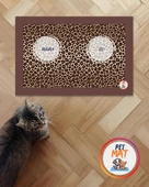 Petmat Kedi Mama Paspası , Kaymaz Taban , Yıkanabilir , Evcil Hayvan Paspası 012-KL - 1