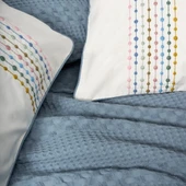 Cotton Box Aura Tek Kişilik Takımı Pebble indigo thumbnail 2