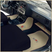 Tofaş Şahin Doğan Kartal Bej Renk Oto Halı Paspas / Orta Konsol Koruma Yan Halı Torpido Sehpa Örtüsü thumbnail 2